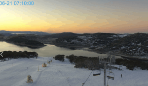 A beautiful sunrise in Falls Creek this morning, but there's a change in the way.