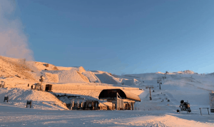 A cold, crisp morning in Cardrona today where the beginners area and a rail park are open. Good news its significant snowfalls are on the way. Photo: Cardrona