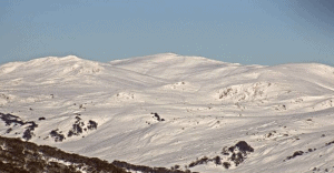 A perfect view of Mt Kosciuszko from the Guthega cameras this morning. Photo: Perisher