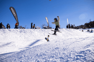 Mini shredder having the time of his life. Photo: Thredbo