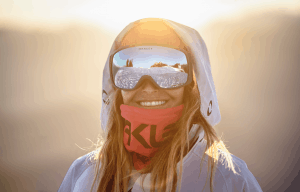 Team rider and Olympic champion Jamie Anderson in the Flight Tracker goggles. Photo: Oakley
