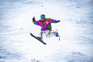 FreeBOM 2021, an hour of powder in the Wood Run bumps. Photo: Tony Harrington