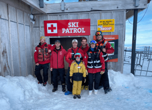 Locjhie with the ski patrol