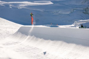 Japan's Ayumu Hirano was setting the level in Saas Fee and after two Ilymoc silver medals has his sight set on halfpipe gold. Photo: Jimmy Wiliams