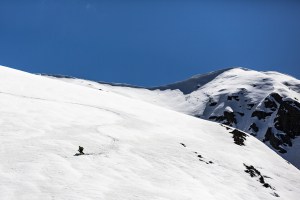 For many spring is prime touring time, but hazards still exist so take care and be aware. Photo: Arc'teryx