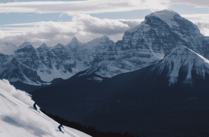 The monolithic peaks that encircle Lake Louise are similar to those you’d find in the Italian Dolomites. Image:: Banff & Lake Louise Tourism/Jake Dyson