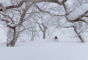 Sophia Rouche getting deep during an average season in Furano. Photo: Grant Gunderson