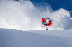 Dash Longe getting deep in some classic dry Utah powder last December in Alta. Photo: Rocko Menzyk