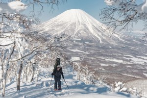 The storms may slow down next month, but spring touring in Niseko has its rewards. Photo: Sea and Summit Media