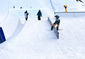 Jess Parkinson, on his way to 5th in his first World Cup on the weekend. A good confidence boost for this week's Junior World Championships.