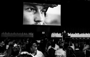 Welcome to Country at  the Chumpy Pulling Foundation fundraiser in Sydney last week. Photo: Billie Acosta / @billielikes