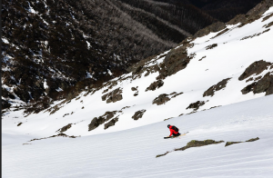 Mountain Collective ambassador Drew Jolowizc deep in t he Australian backcountry