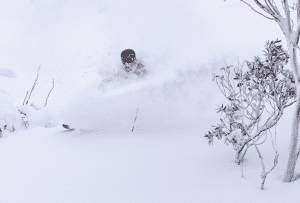 Joey Elliss, powder day in Thredbo last July. Photo: Thredbo