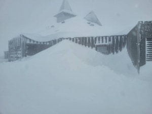 Cardrona yesterday - so much snow and the road is still blocked, but what a base! Photo: Cartdrona Alpine Resort