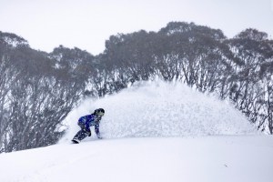Briony Johnson, storm riding on Sunday. Photo: Dylan Robinson