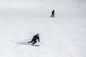 Spring snow conditions in Mt Hutt yesterday, but cold temps and powder are not he way. Photo: Mt Hutt