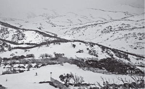 The Main Range view from Guthega today 176mm of rain.