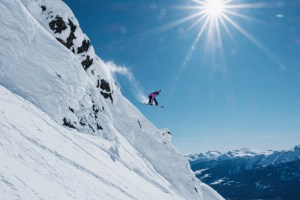 Michaela, Australia's leading freeride snowboarder. Photo: Olly Hogan