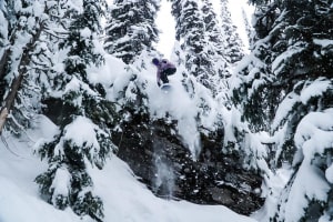 Michaela Davis-Meehan making th most of fresh snow in Revelstoke this week.More snow is on the way for Revvy and other interior BC resorts. Photo: @joryfriesen.
