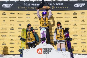 Australia's Michaela Davis-Meehan, stoked with her second Freeride World Tour win. Photo: Bernard/FWT