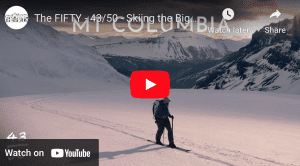 Cody Townsend's The Fifty, line 43/50, Mt Columbia, Alberta, Canada
