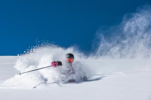 Taylor Pratt and classis Utah polder in Alta on Tuesday. Photo: Rocko Menzyk