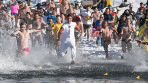 Take the plunge in Falls Creek on the first day of winter 2023. Photo: Falls Creek Resort