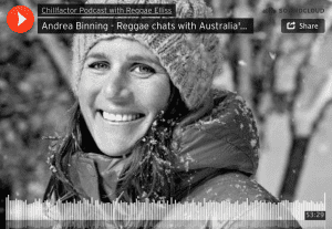 The Chillfactor Podcast - Andrea Binning, Australian Big Mountain Pioneer, on Freeskiing, Chamonix, Risk Management and Family