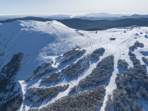 Mt Buller yesterday, and the sunny weather will continue across the Aussie Alps under dominant high pressure.Photo: Tony Harrington
