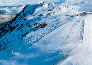 Mount Buller's Summit area on Saturday. Unfortunately the snow cover is Photo: Tony Harrington