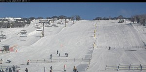 Perisher's Front Valley this morning, 