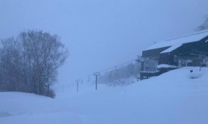 A snowy morning in Tsugaike Kogen, Hakuba today after 20cms at mid-mountain overnight