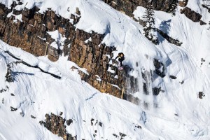 Victor De Le Rue road a typically agreesive line to win the Kicking Horse event. Photo. Daher/FWT