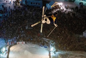 Jakara Anthony on her way to her 11th worl dcup win of the season in Deer Valley. Photo: Chris Hocking/OWIA