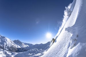 Jeremy Provost,powder day in Meribel, Les 3 Vallees, one of ghe five European ski areas you can access with an Epic Australia Pass. Photo: Tony Harrington