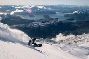 Sunshine, fresh snow and incredible views at Trbel Cone.What more do uy want? photo: Real NZ