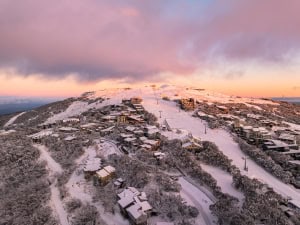 Morning light onMt Buler after the first proper snowfall of the season. Photo: Tony Hasrrington