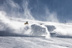 Blue skies and cold, dry chalky snow in Mt Hutt this week. Photo: Mt Hutt