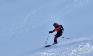 Fun skiing on a supportive crust with cold windblown snow could be found in the high alpine on Thursday in NSW during a short break in the weather.