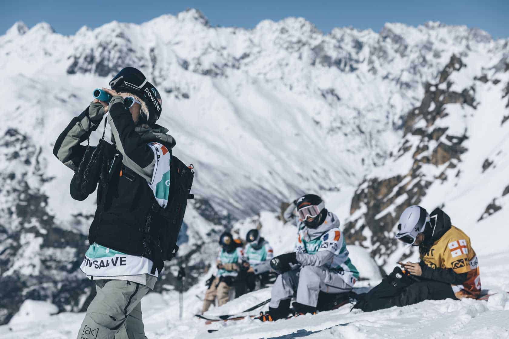 Erin scoping out her line in Georgia. Photo: Bernard/FWT