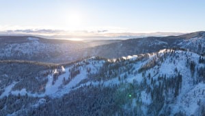 Snowmaking in Palisades Tahoe this week. The resort is due to open on Nov 27th, [ossibly earlier with a solids storm due this week. Photo: Palisades Tahoe