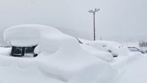 The snowiest December in Niseko for 20 years and it is snowing again today. Photo: Hanazano Niseko