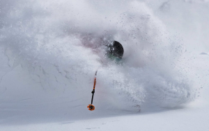 Pure joy on a powder day in Tohoku. Tohoku is Honshu's most northern prefecture and one of the snowiest places in the world. Photo: Dylan Robinson