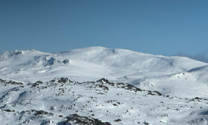 The view of Mount Kosciuszko on Thursday morning
