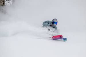 Toshi Panda, product testing the backcountry range in the Hokkaido backcountry. Photo: Araron Jamieson