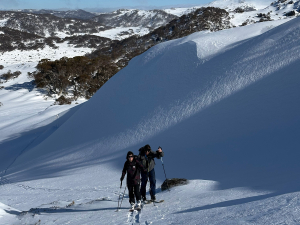 Wind blown snow on east facing slopes is this weekend’s backcountry objective