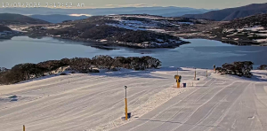 A classic spring day in Falls Creek this morning. Photo: Falls Creek snow cams
