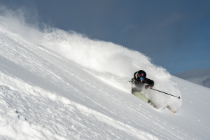 Arkie Elliss, finding the good ops another pow day inKickign Horse last week. Photo: Tim Grey @tgfg_ /Kicking Horse Mountain Resort