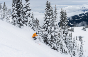 While it was wet down low, the upper alpine area. in Whistler Blackcomb picked up some snow last weekend. After a January, Photo: Tom Peiffer making the most of it on Jan 31st. Photo: @mattsylvestr