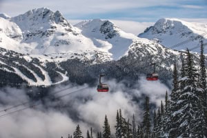 A ride on the Peak 2 Peak gondola gives yu a good idea of the Whistler Blackcomb's size. Photo: Guy Fattal
